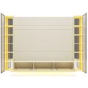 Ver imagem 4 de Estante Home para TV até 85 Polegadas com LED e Vidro Reflecta 100% MDF 217,6CMX293,4cm Luminare Native Off White