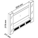 Ver imagem 3 de Estante Home para TV até 85 Polegadas com LED e Vidro Reflecta 100% MDF 217,6CMX293,4cm Luminare Native Off White