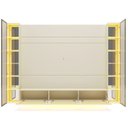 Ver imagem 4 de Estante Home para TV até 85 Polegadas com LED e Vidro Reflecta 100% MDF 217,6CMX293,4cm Luminare Native Off White