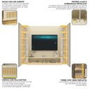 Ver imagem 6 de Estante Home para TV até 85 Polegadas com LED e Vidro Reflecta 100% MDF 217,6CMX293,4cm Luminare Native Off White