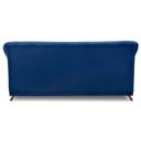 Ver imagem 5 de Sofá Living 2 Lugares 1,60m Vênus Suede Azul Marinho Pés Castanho - Pallazio
