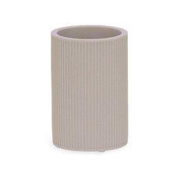 Copo Porta Escova de Dentes em Polirresina Bege Mart 11,5cm - 1
