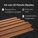 Ver imagem 4 de Kit 20 Painel Ripado Pvc 3d 2,70m X 16cm Decorativo