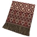 Ver imagem 1 de Manta Xale para Sofá Decorativa Luxo Dupla Face Jacquard 1,40x1,70m Ibiza Vermelho