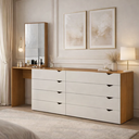 Ver imagem 1 de Cômoda Penteadeira 8 Gavetas com Espelho Porto