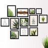 Kit de Quadros Decorativos 12 Peças Folhagens Montanhas Cactos Los Quadros - 1