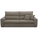 Ver imagem 2 de Sofá Retrátil Reclinável para Sala 4 Lugares 280cm Senzi F04 Veludo Marrom Claro - Lyam Decor