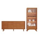 Ver imagem 2 de Conjunto Cristaleira 2 Portas de Vidro com Buffet 4 Portas Delux 100% MDF Prime