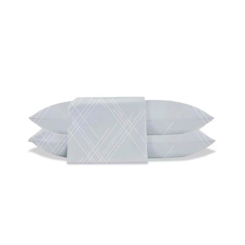 Jogo de Cama Queen 3 Peças Jolitex Ternille 300 Fios - Toque de Seda- Riscado Cinza