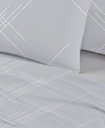 Ver imagem 2 de Jogo de Cama Queen 3 Peças Jolitex Ternille 300 Fios - Toque de Seda- Riscado Cinza