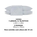 Ver imagem 4 de Jogo de Cama Queen 3 Peças Jolitex Ternille 300 Fios - Toque de Seda- Riscado Cinza