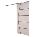 Ver imagem 1 de Porta de Correr Branco Prime Frisada Kit Alumínio F04 - 210x100