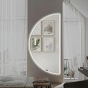 Ver imagem 1 de Espelho 60x90cm Meia Lua Lapidado LED Neutro e Touch Screen - LED Neutro