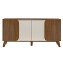 Ver imagem 5 de Buffet Aparador com 4 Portas 2 Prateleiras Elegance Cedro/off White - Artely