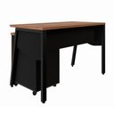 Ver imagem 4 de Mesa Escrivaninha 120cm x 60cm Tampo Chanfrado e Gaveteiro Móvel com 4 Gavetas F5 Office Cor:Nogal