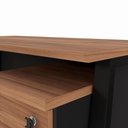 Ver imagem 6 de Mesa Escrivaninha 120cm x 60cm Tampo Chanfrado e Gaveteiro Móvel com 4 Gavetas F5 Office Cor:Nogal
