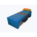 Ver imagem 3 de Poltrona Cama Que Se Transforma em Sofá Cama Resistente e Confortável em Sarja Composê