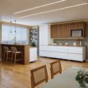 Ver imagem 1 de Cozinha Completa Modulada 8 Peças 11 Portas 10 Gavetas Norten Branco/Nature