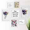 Kit de Quadros Decorativos 7 Peças Frases Los Quadros - 1