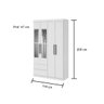 Guarda-Roupa Roupeiro Zeus 4 Portas com Espelho 2 Gavetas Branco - 3