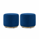 Ver imagem 3 de Kit 2 Puff Infantil Premium - Banquinho Redondo Estofado para Quarto, Sala Pés Anti-Umidade Azul