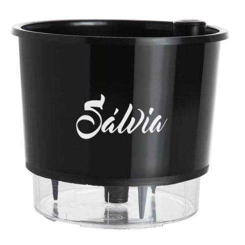 Vaso Auto Irrigável Gourmet N03 - Médio - Raiz Preto Sálvia