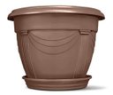 Ver imagem 1 de Vaso Romano Redondo 02 com Prato Nutriplan Cor Tabaco
