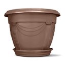 Ver imagem 1 de Vaso Romano Redondo 02 com Prato Nutriplan Cor Tabaco