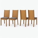 Ver imagem 2 de Kit 4 Cadeiras Estofadas para Mesa de Jantar Tami