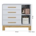 Ver imagem 2 de Cômoda Sapateira Infantil 4355 Cinza Acetinado Patoti Móveis