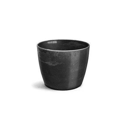 Vaso Cachepô de Plástico Elegance REDONDO 04 Nutriplan Preto Ônix