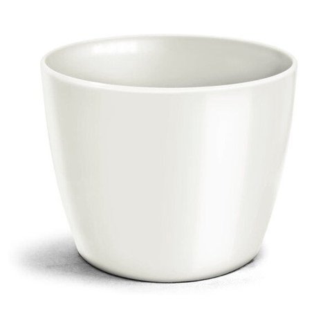 Vaso Cachepô Elegance de Plástico REDONDO 03 Nutriplan Branca