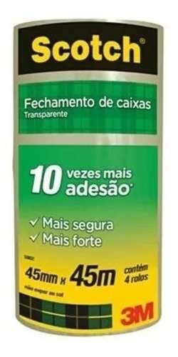 Fita 3m Para Empacotamento Fechamento Caixa Transp. 45mmx45m - 2
