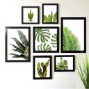 Ver imagem 1 de Kit de Quadros Decorativos 7 Peças Folhagens Costela de Adão Los Quadros
