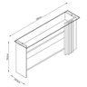 Aparador Frizz Cinamomo/off White com Tampo de Vidro - Madetec - 4