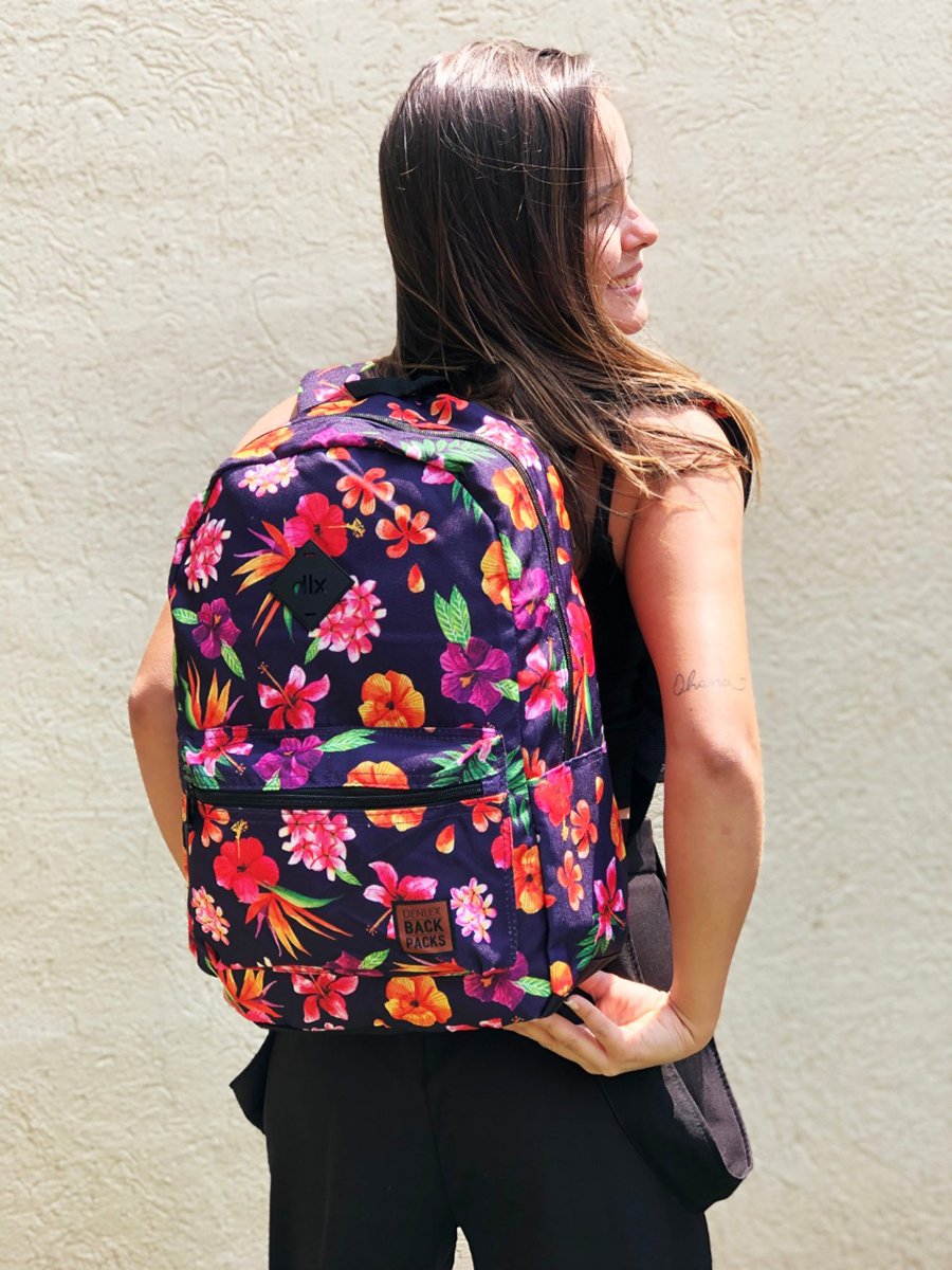 Mochila Reforçada Meninas Costas Escolar Flores - 5