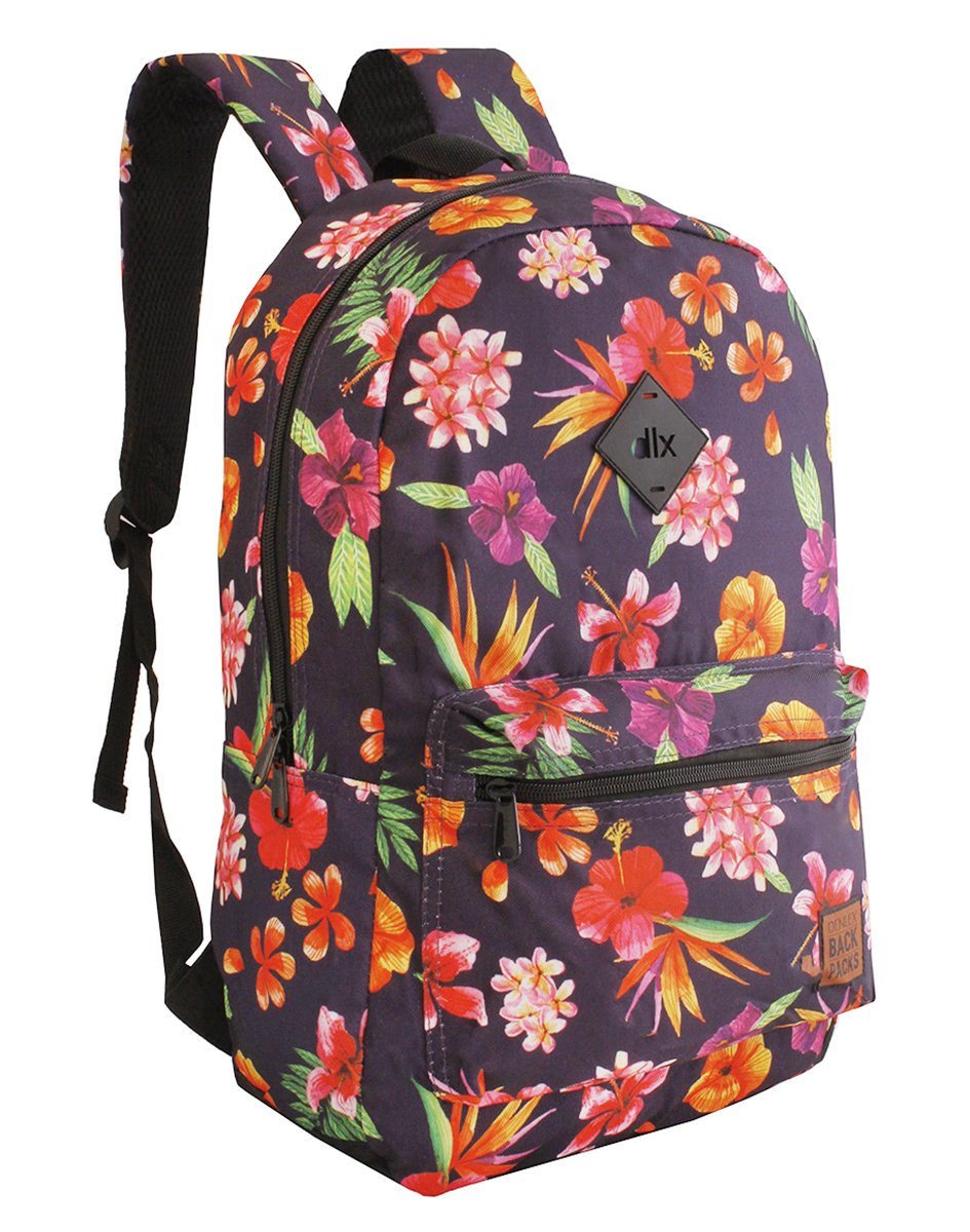 Mochila Reforçada Meninas Costas Escolar Flores - 1