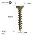Ver imagem 6 de Parafuso Chipboard Phillips Stein 5.0x30 Caixa 500 Pçs