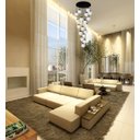 Ver imagem 2 de Pendente Moderno Preto 18 Globos Pé Direito Duplo Escada