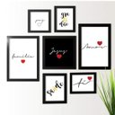Ver imagem 1 de Kit de Quadros Decorativos 7 Peças Jesus Família Amor Los Quadros