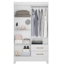 Ver imagem 3 de Guarda-roupa 4 Portas 2 Gavetas Chile Branco Moval
