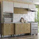 Ver imagem 2 de Armário de Cozinha 5 Peças Urban02 Balcão com Pia 120cm K02 Freijó/Supremo - Mpozenato