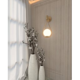 Arandela Luminária de Parede Gota Dourado Fosco Spotline - 4