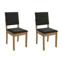 Ver imagem 1 de Cadeira Sala de Jantar Luna 2cad160 Madeirado Kit 2 Un Canela/suede Preto - Kappesberg