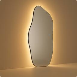 Espelho Grande Corpo Inteiro Lapidado Orgânico Decorativo 170x70cm Luxo com Led Quente/frio - 5