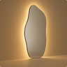 Espelho Grande Corpo Inteiro Lapidado Orgânico Decorativo 170x70cm Luxo com Led Quente/frio - 5