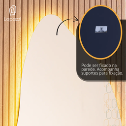 Espelho Grande Corpo Inteiro Lapidado Orgânico Decorativo 170x70cm Luxo com Led Quente/frio - 17