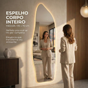 Ver imagem 6 de Espelho Grande Corpo Inteiro Lapidado Orgânico Decorativo 170x70cm Luxo com Led Quente/frio