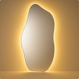Espelho Grande Corpo Inteiro Lapidado Orgânico Decorativo 170x70cm Luxo com Led Quente/frio - 3