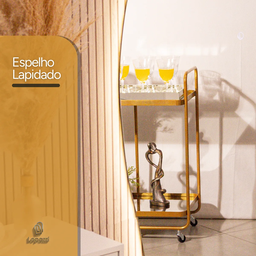 Espelho Grande Corpo Inteiro Lapidado Orgânico Decorativo 170x70cm Luxo com Led Quente/frio - 16